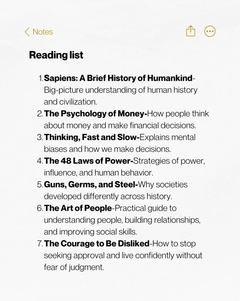 Curated list of books focused on knowledge, mindset, and personal growth