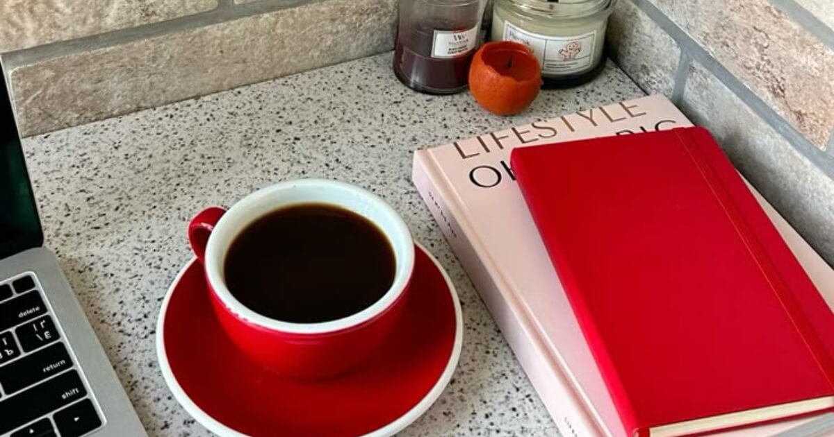 Flat lay planner and coffee - personal rebrand planning
