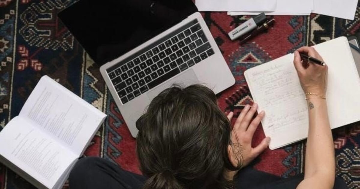 Woman journaling - identity mapping and self reflection