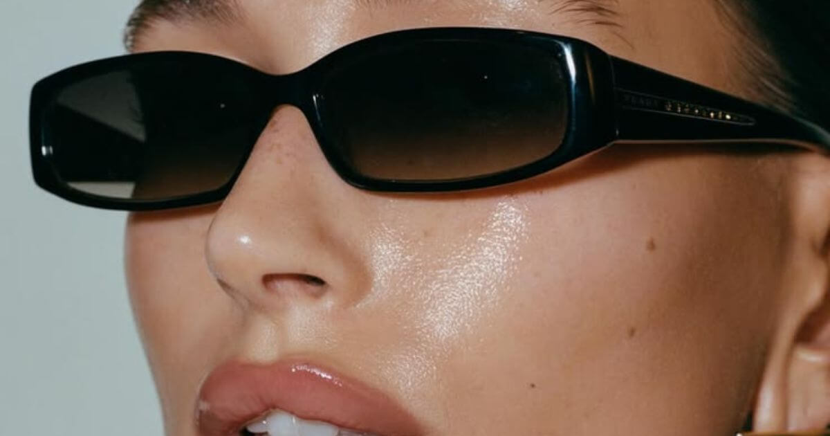 Close-up of a focal point accessory, sunglasses or bag