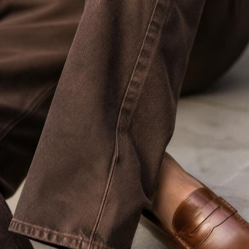 Chocolate brown denim texture